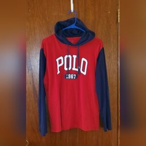 Polo by Ralph Lauren Knit Hoodie Shirt Sz Medium